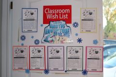 Students wish lists at the book fair
